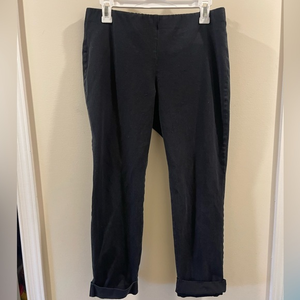 J. Jill Black Premium Stretch Cuffed Ankle Pants Pull On Size‎ 12